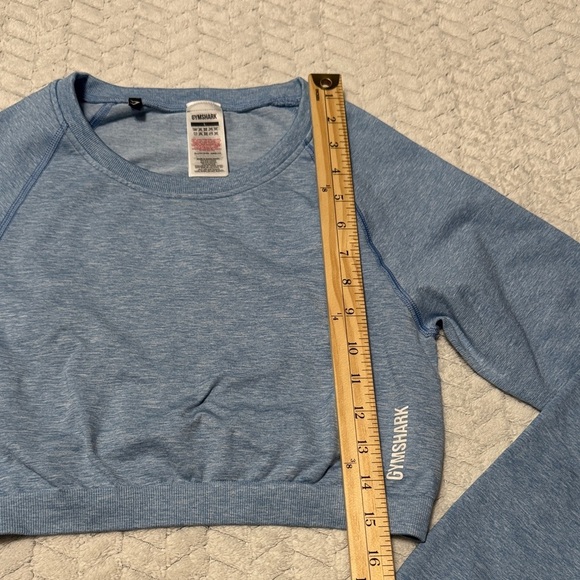 NWOT Gymshark Light Blue Athletic Crop Top - Picture 3 of 5